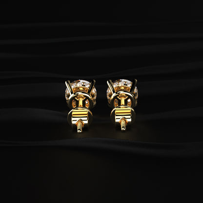 2 Carat Round Diamond Stud Earrings | Earthly Jewels