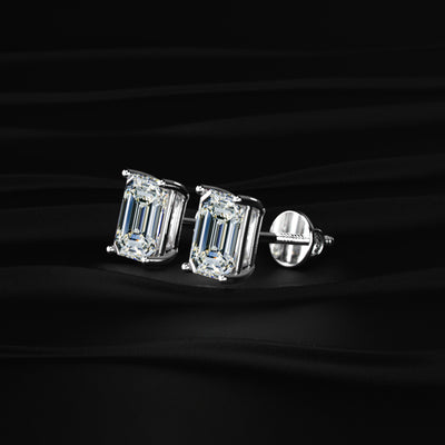 Emerald Diamond Earrings | Earthly Jewels
