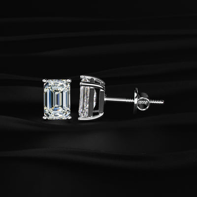 Emerald Diamond Earrings | Earthly Jewels