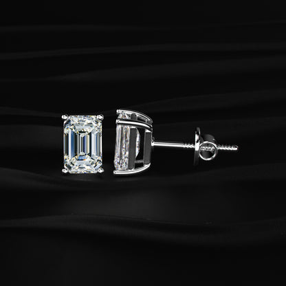 Emerald Diamond Earrings | Earthly Jewels