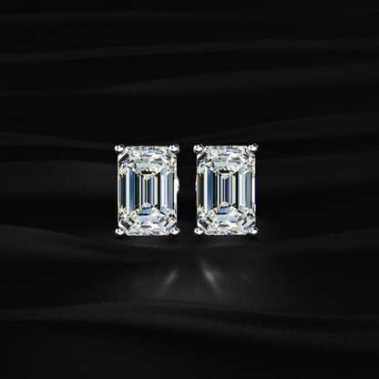 Emerald Diamond Earrings | Earthly Jewels
