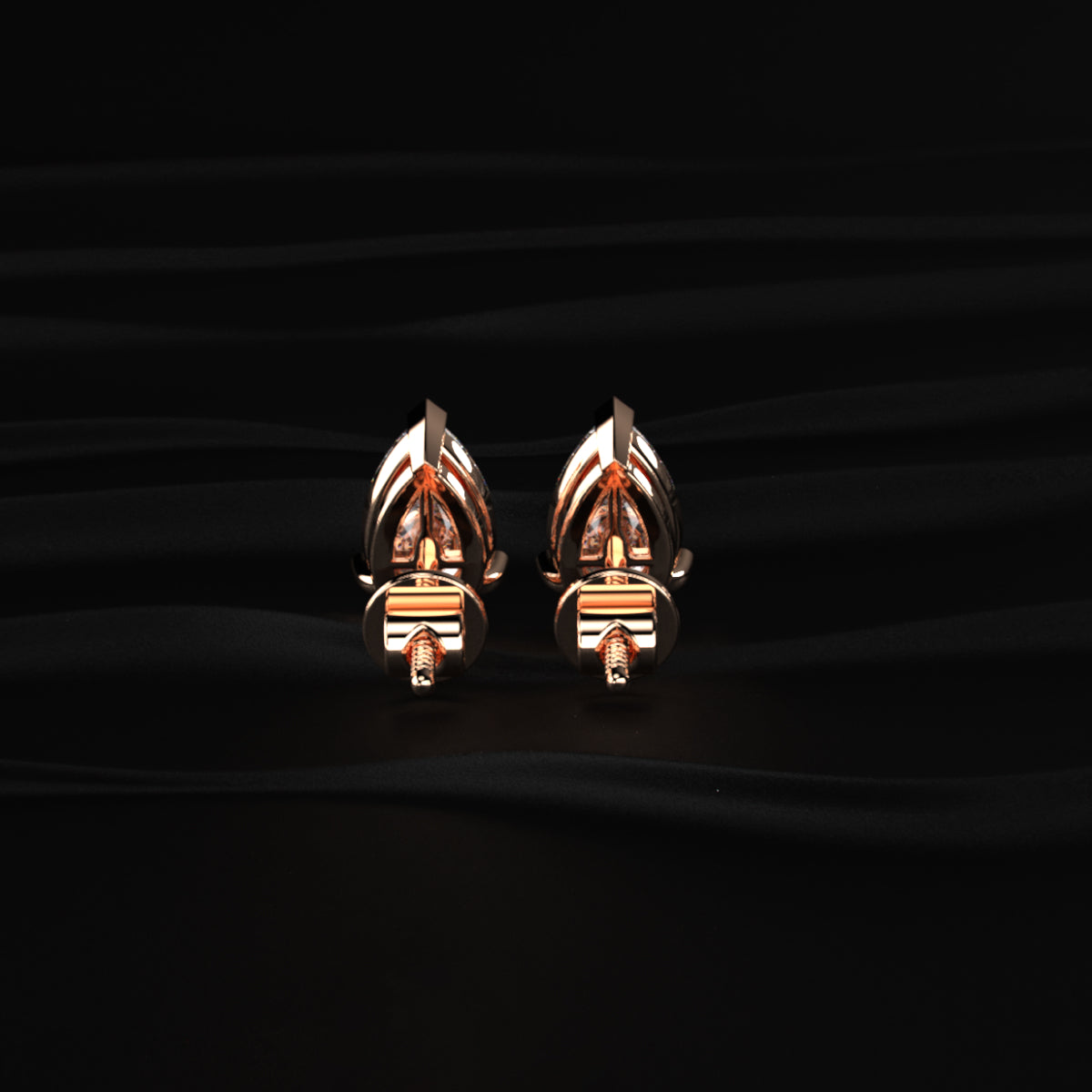 2 Carat Pear Shaped Diamond Earrings | Earthly Jewels