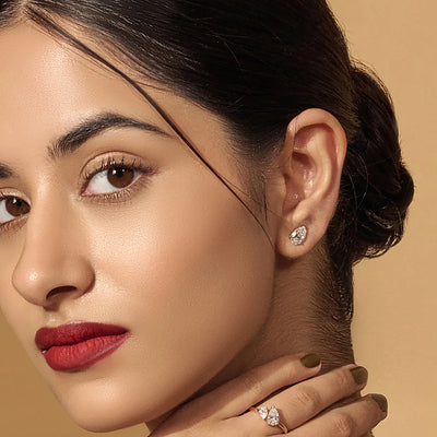 2 Carat Pear Shaped Diamond Earrings | Earthly Jewels