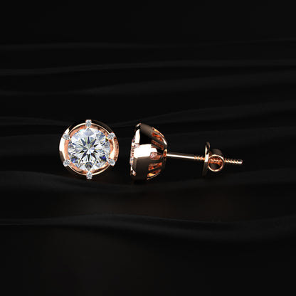 Round Brilliant Diamond Earrings | Earthly Jewels