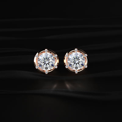 Round Brilliant Diamond Earrings | Earthly Jewels