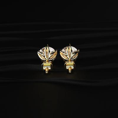 4ct Round Diamond Studs | Earthly Jewels