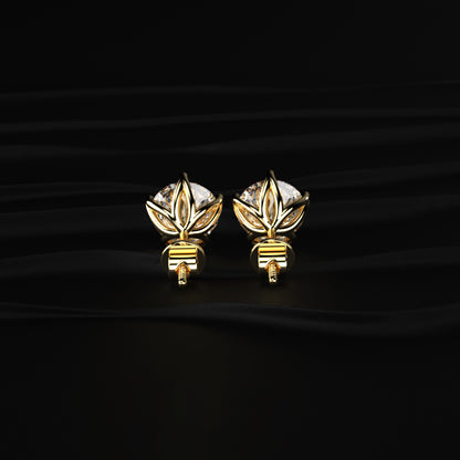 4ct Round Diamond Studs | Earthly Jewels