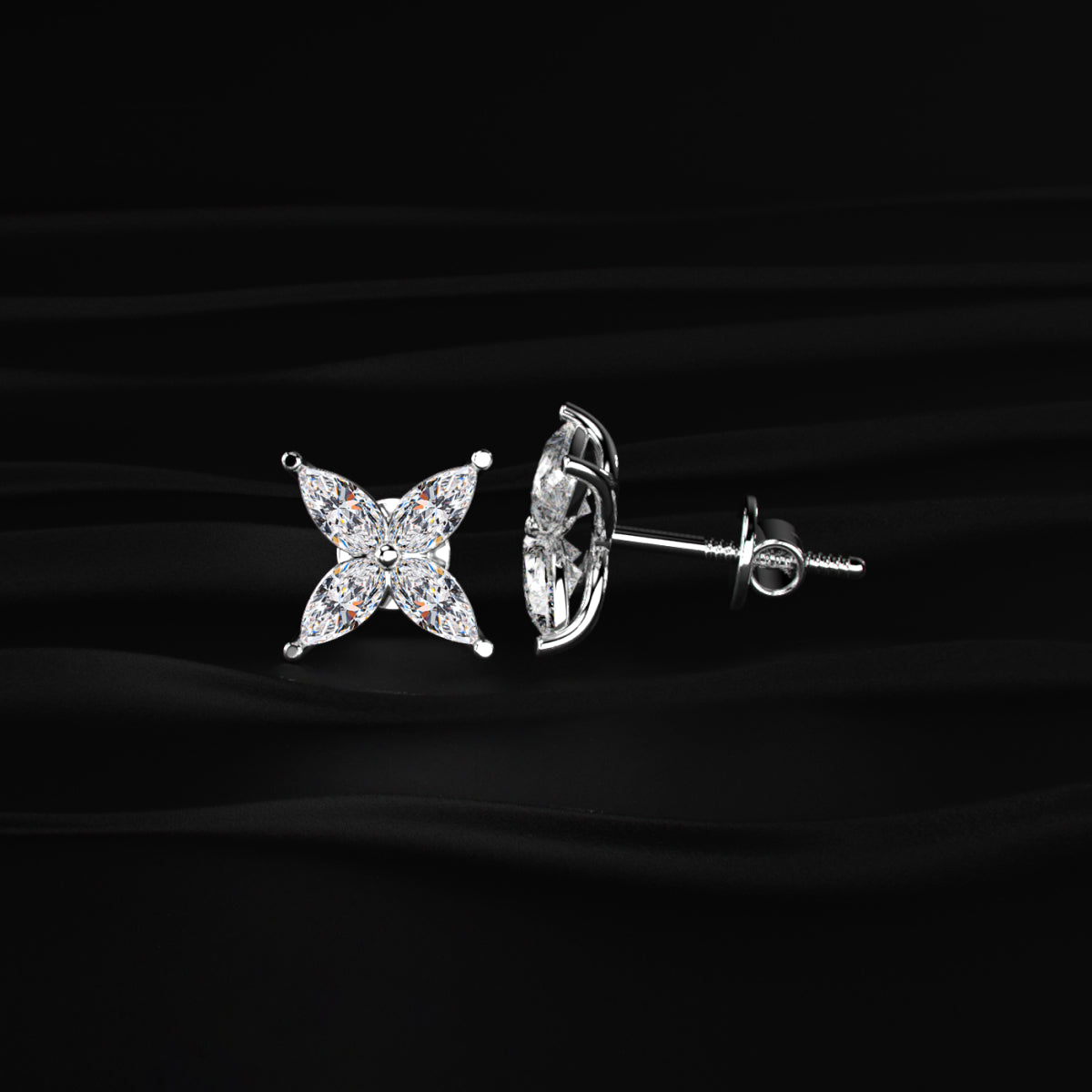 4 Marquise Diamond Earrings | Earthly Jewels