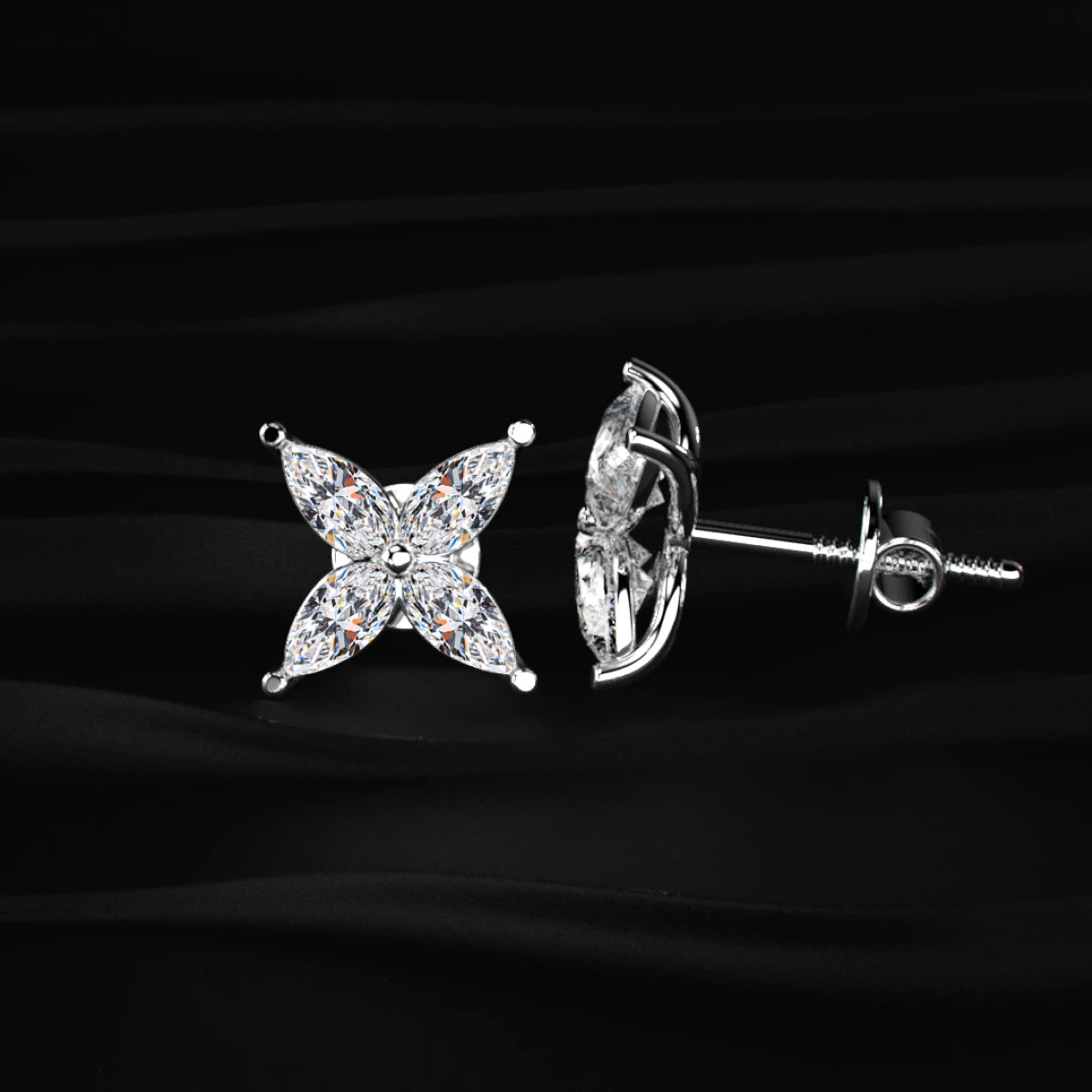 4 Marquise Diamond Earrings | Earthly Jewels