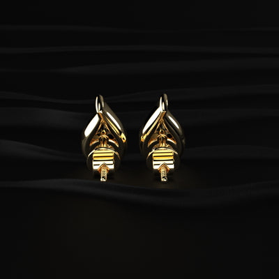 Round Diamond Teardrop Stud Earrings | Earthly Jewels