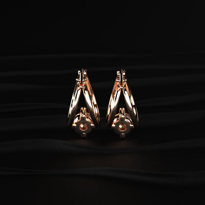 Round Diamond Hoop Earrings | Earthly Jewels