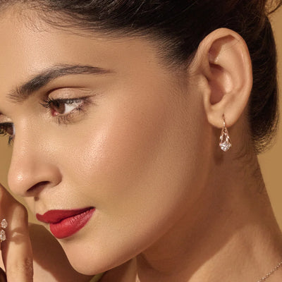 Round Diamond Hoop Earrings | Earthly Jewels