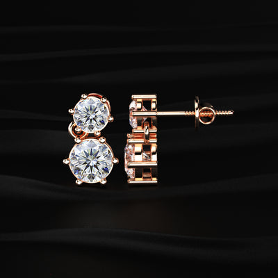 Double Stone Earrings | Earthly Jewels