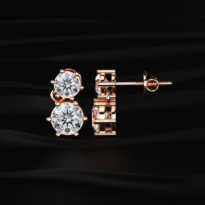 Double Stone Earrings | Earthly Jewels