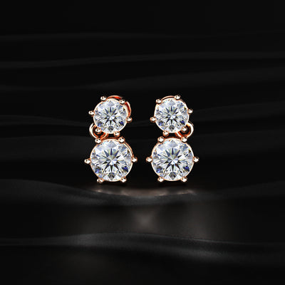 Double Stone Earrings | Earthly Jewels