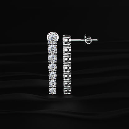 Round Diamond Danglers Earrings | Earthly Jewels