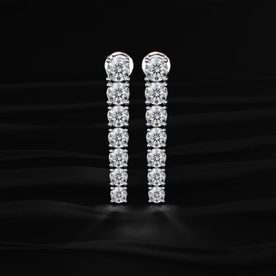 Round Diamond Danglers Earrings | Earthly Jewels