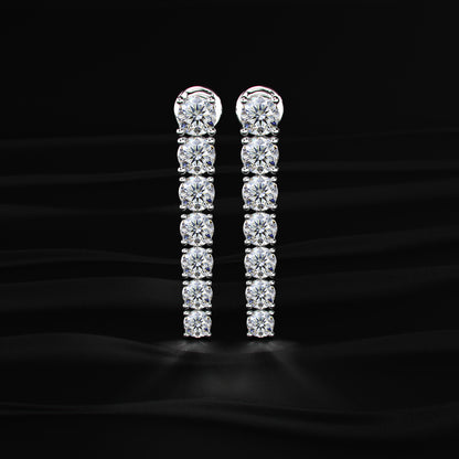 Round Diamond Danglers Earrings | Earthly Jewels