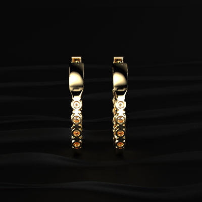 Everyday Inside-Out Lab Diamond Hoop | Earthly Jewels