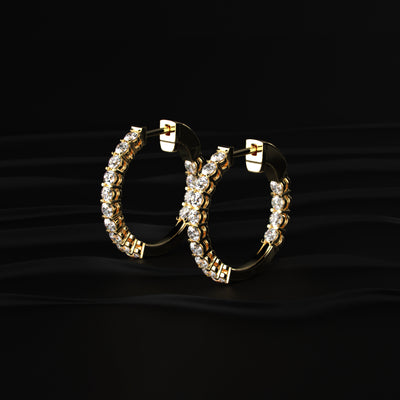 Everyday Inside-Out Lab Diamond Hoop | Earthly Jewels