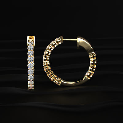 Everyday Inside-Out Lab Diamond Hoop | Earthly Jewels
