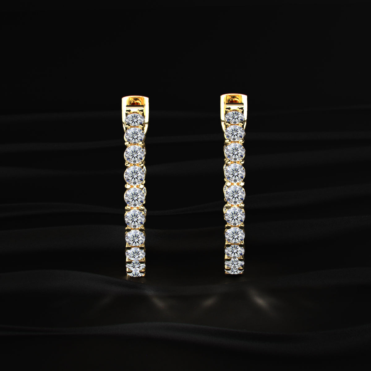 Everyday Inside-Out Lab Diamond Hoop | Earthly Jewels