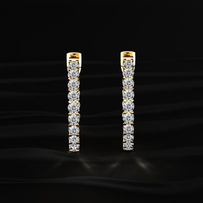 Everyday Inside-Out Lab Diamond Hoop | Earthly Jewels