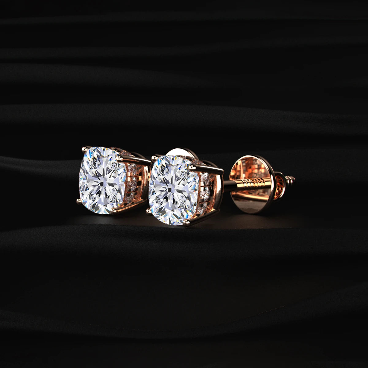 Lab Grown Cushion Cut Diamond Solitaire  | Earthly Jewels