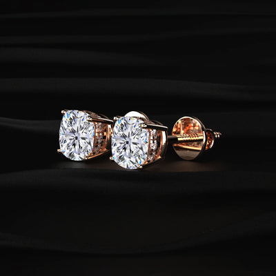 Lab Grown Cushion Cut Diamond Solitaire  | Earthly Jewels