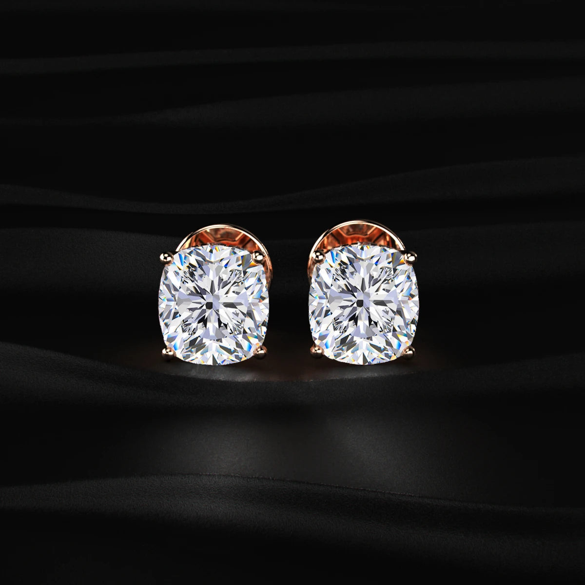 Lab Grown Cushion Cut Diamond Solitaire  | Earthly Jewels