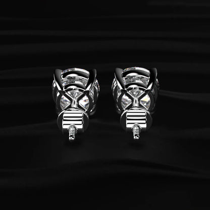 Round Solitaire With V-Prongs Studs | Earthly Jewels