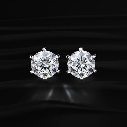 1 Carat Round Solitaire Stud