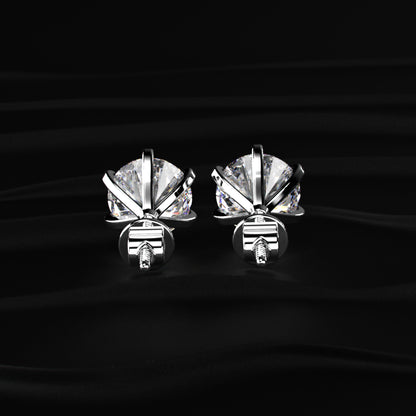 1 Carat Round Solitaire Stud