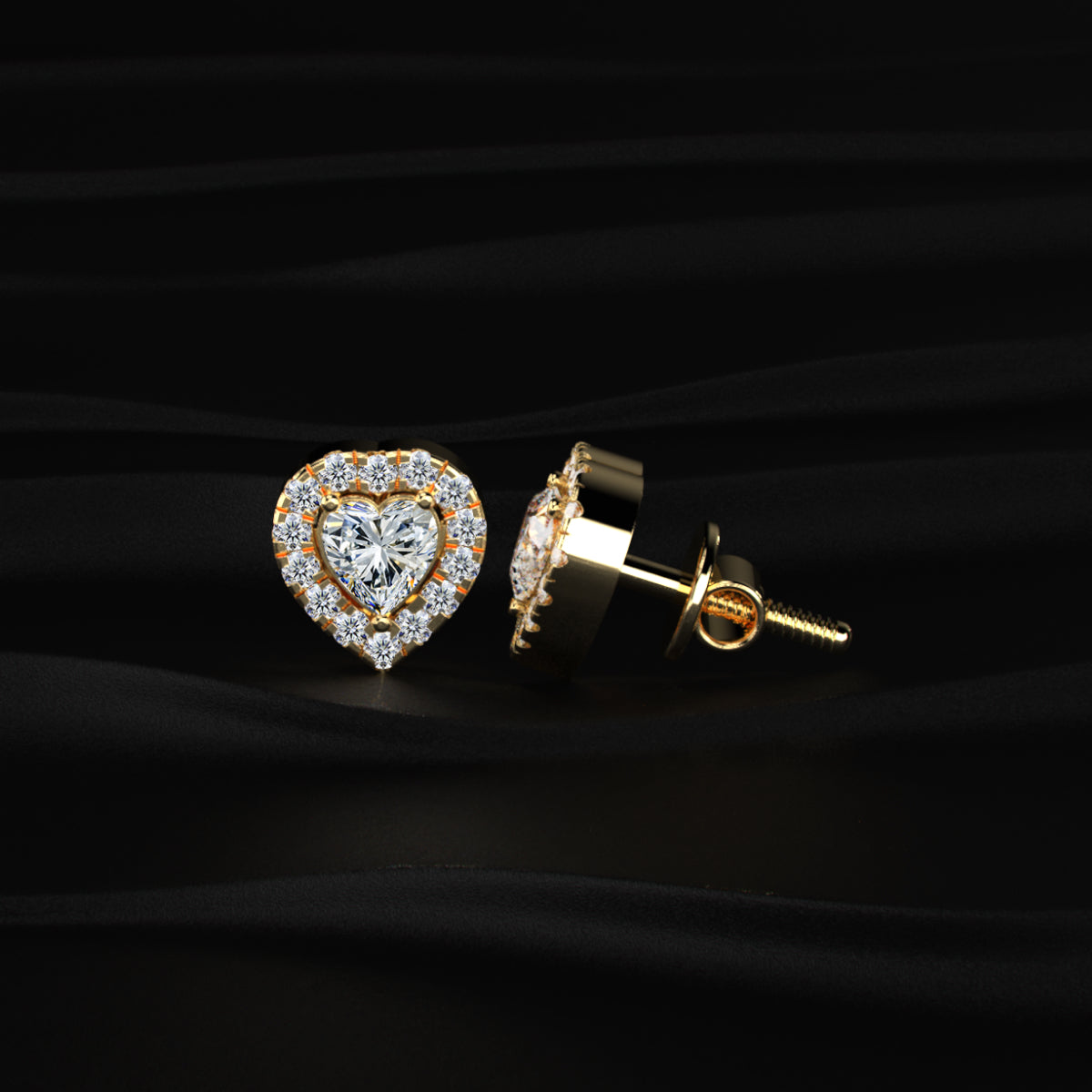 Heart Halo Earrings | Earthly Jewels