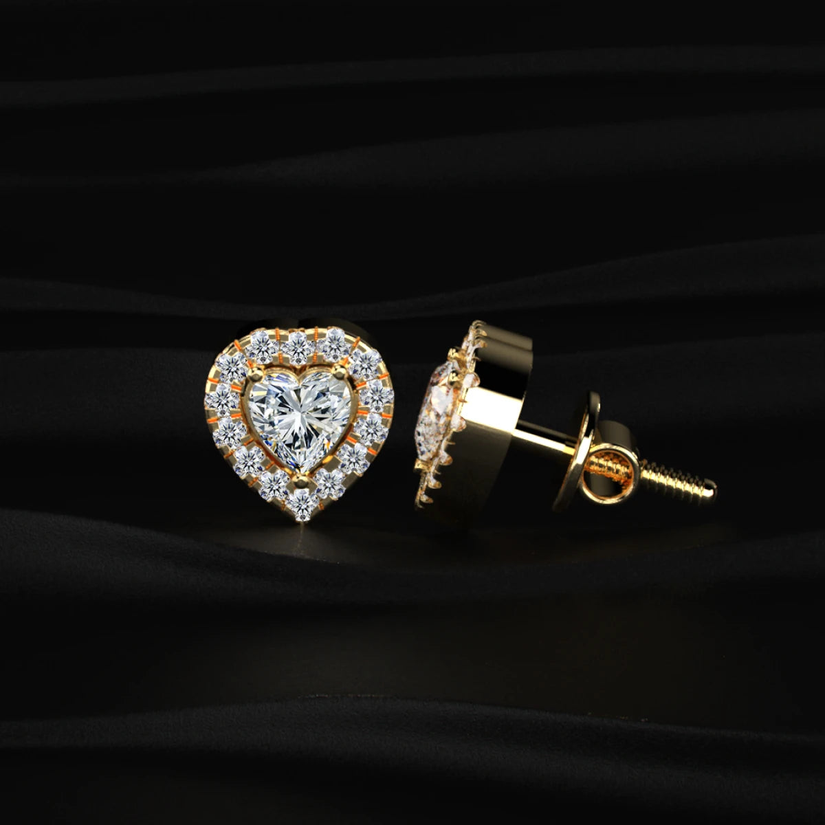 Heart Halo Earrings | Earthly Jewels