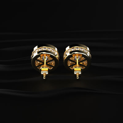 10 Ctw Round Diamond Stud Earrings In Bezel Setting | Earthly Jewels