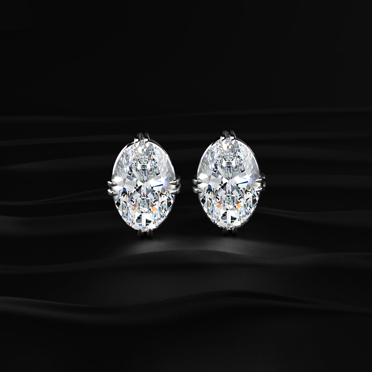 5 Ct Oval Diamond Stud Earrings | Earthly Jewels