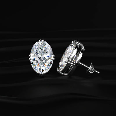 5 Ct Oval Diamond Stud Earrings | Earthly Jewels