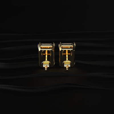 5 Ct Emerald Cut Diamond Stud Earrings | Earthly Jewels