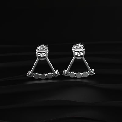 Round Diamond Ear Jacket Earring | Earthly Jewels