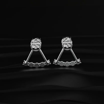 Round Diamond Ear Jacket Earring | Earthly Jewels