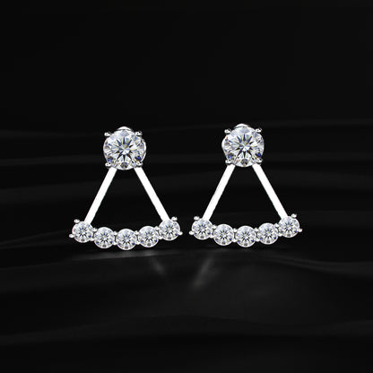 Round Diamond Ear Jacket Earring | Earthly Jewels