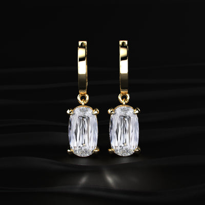 Mixed Cushion Cut Leverback Earrings | Earthly Jewels