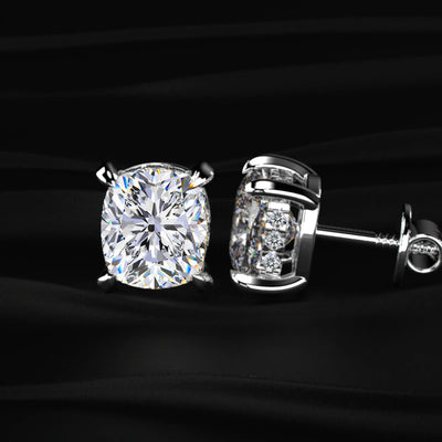 Cushion Cut Diamond Studs