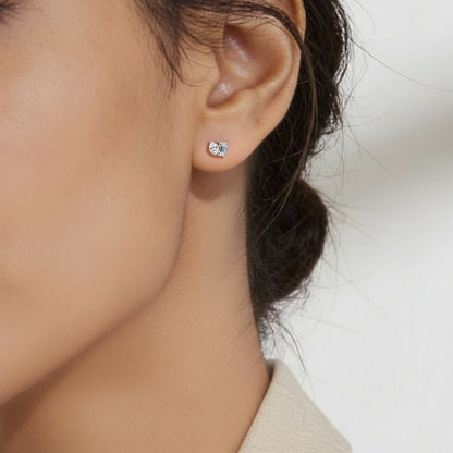 Marquise & Emerald Cut Lab Grown Diamond Toi et Moi Earrings | Earthly Jewels   