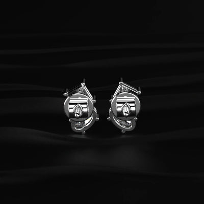 Toi et Moi Princess and Oval Diamond Stud Earrings | Earthly Jewels   
