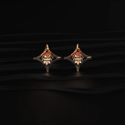  Round Shape Diamond Star Stud Earrings | Earthly Jewels