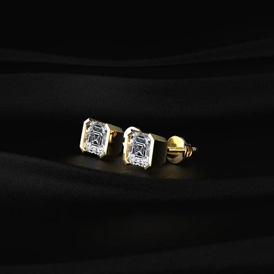 Asscher Cut Diamond Earrings