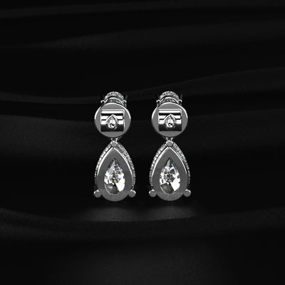 Pear Diamond Stud Earrings