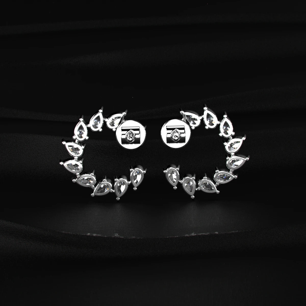 Pear Cut Diamond Earrings